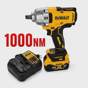 DEWALT 900 20V Brushless Cordless High Torque Impact Wrench Kit, 1/2In Hog Ring Anvil, Power Tool Set with Battery and Charger