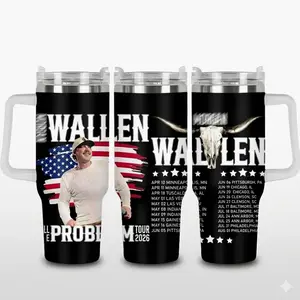 [Elysian Sip] MW - Still The Problem Tour 2026 Merch #2 40oz Stainless Steel Tumbler with Handle – Country Music Fan Insulated Mug, I'm The Problem Album Street Style Cup, Leakproof Travel Gift Reusable.