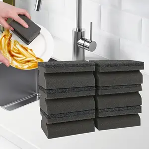 Black Kitchen Workman Sponge Cleaning, Enhanced Thick Design, Durable, Highly Absorbent, Strong Cleaning Tool for Dishwashing, Pot Cleaning, and Kitchen Utensils