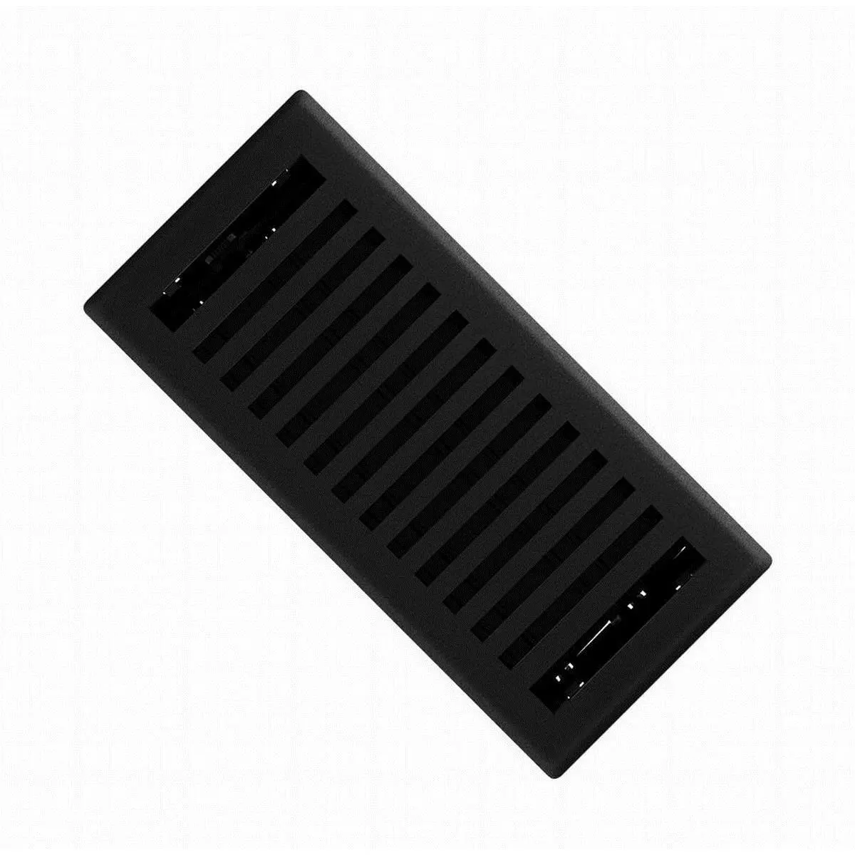 Imperial Manufacturing 4962015 Black Metal Iron Steel Floor Register (2.25x12", 0.82 lbs) - 1.5mm Solid Steel Face Plate, Adjustable Airflow, Electroplated Faux Finish, Textured Powder Coat, High-Impact Polystyrene Damper, Durable Houseware Products