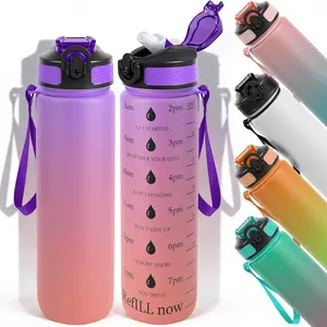 1pc,32oz Water Bottle Add your name motivational water intake tracker hourly reminder cup Design Durable  Leak-Proof 1000ml Time Marker Water Bottle - Shatter-Resistant for Sports, Fitness, Hiking Leakproof Water Bottle