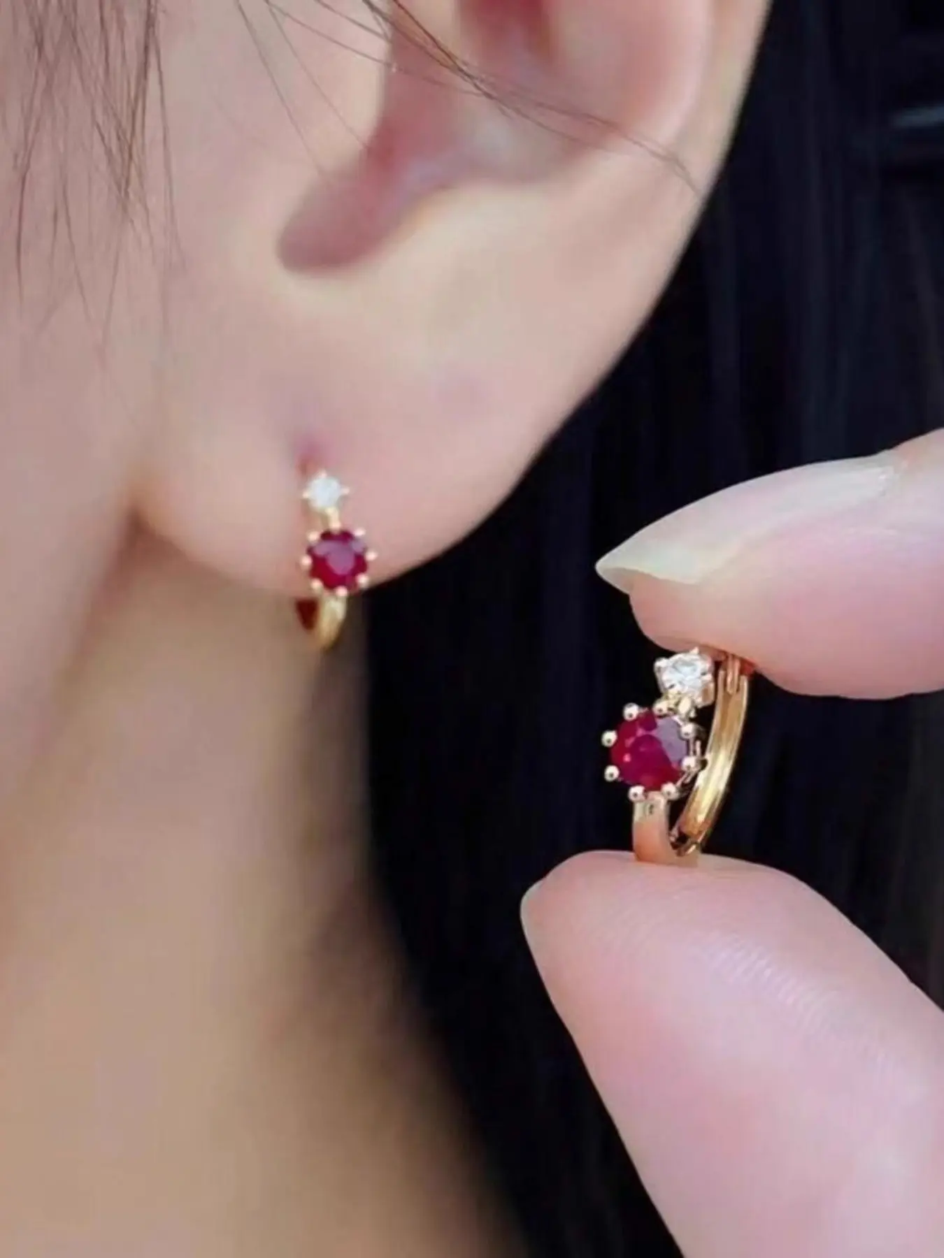 Classic Shiny Cubic Zirconia Small Hoops Shape Earrings, X-Small Delicate Design, Perfect for Women, Wedding & Daily Wear, Valentine's Birthday Gift