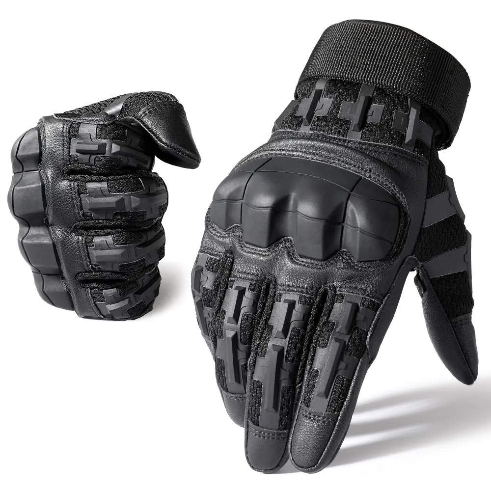 Tactical Gloves Sports Protective Gloves Full Finger Highly Sensitive Touch Screen PU Leather Breathable Anti-Slip Outdoor Protective Gear Motorcycle Gloves for Working Hiking Outdoor Gloves Motorcycle Riding Gloves