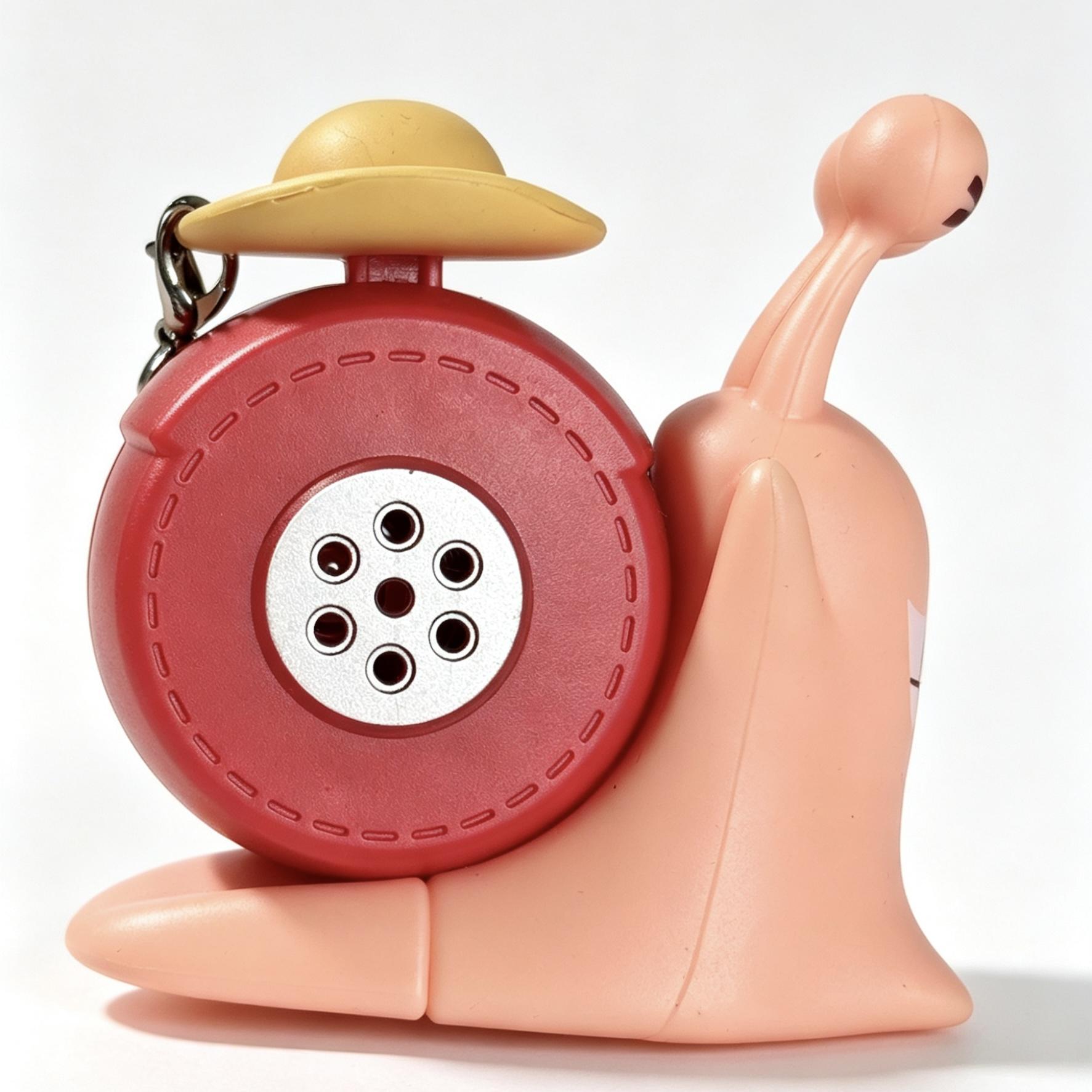 1 Piece Luffy Den Den Mushi Cool Keychain - Rechargeable Voice Recorder, Cute Key Chain Accessory, Anime Desk Accessory Gift for Keychain Enthusiasts