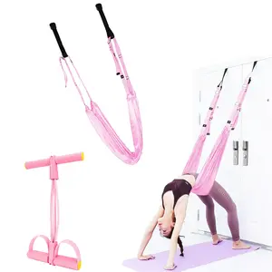 2-in-1 Door Yoga Strap & Pedal Resistance Band Set, Multifunctional Trainer for Backbend, Split, Core Workout, Home Gym, Yoga, Pilates and Full Body Exercise outdoorfun