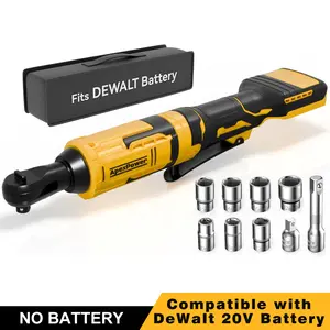 Professional Right Angle Impact Ratchet Wrench 3/8" Drive for DeWalt 20V Batteries - High Torque - DIY & Auto Repair Power Tool - Lug Nuts