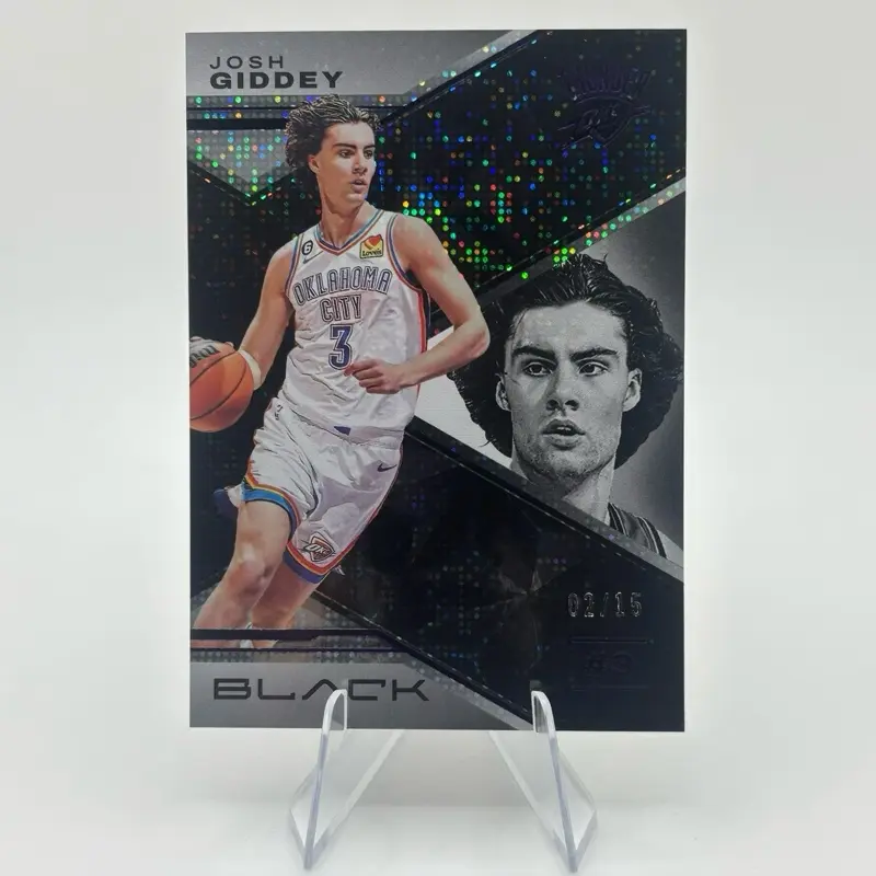 Panini Josh Giddey 2022-23 Black 02/15 Amethyst Purple Parallel OKC Thunder Basketball Trading Card