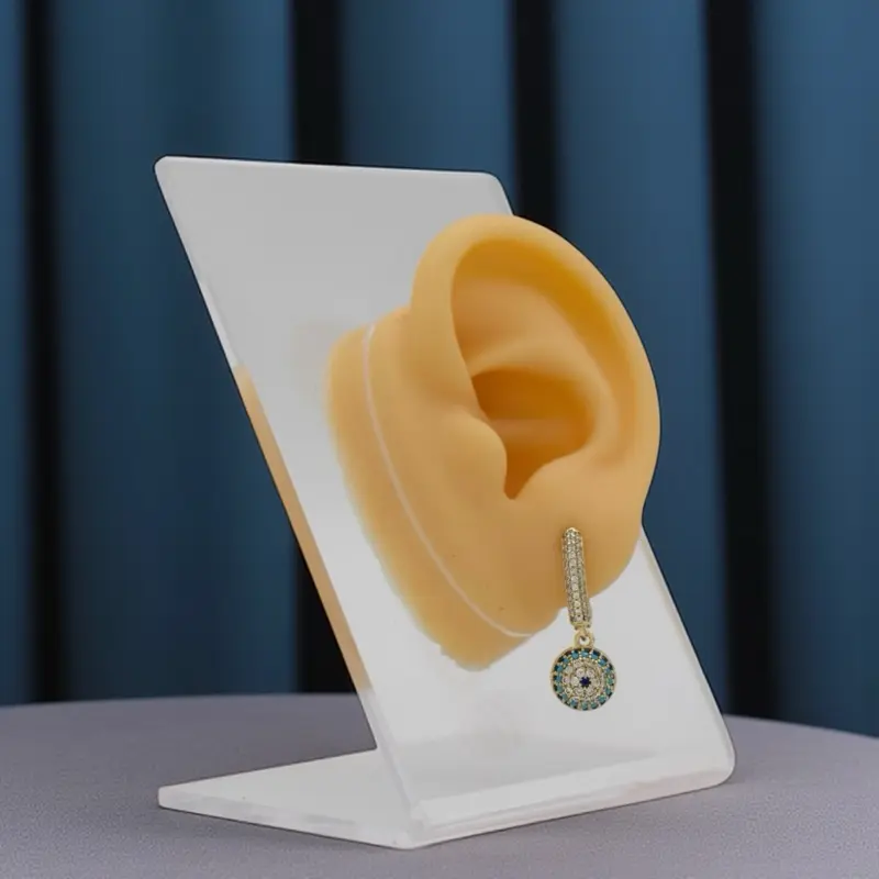 E18 Eye Earrings- Gold Plated 14k