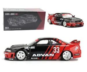 Kaido House x Min GT 1:64 Nissan Skyline GT-R (R33) Kaido Works ADVAN Diecast Model KHMG191-2C