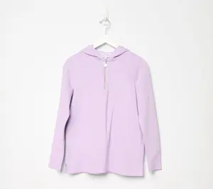 Susan Graver Soleil Slub Knit Quarter Zip Hoodie