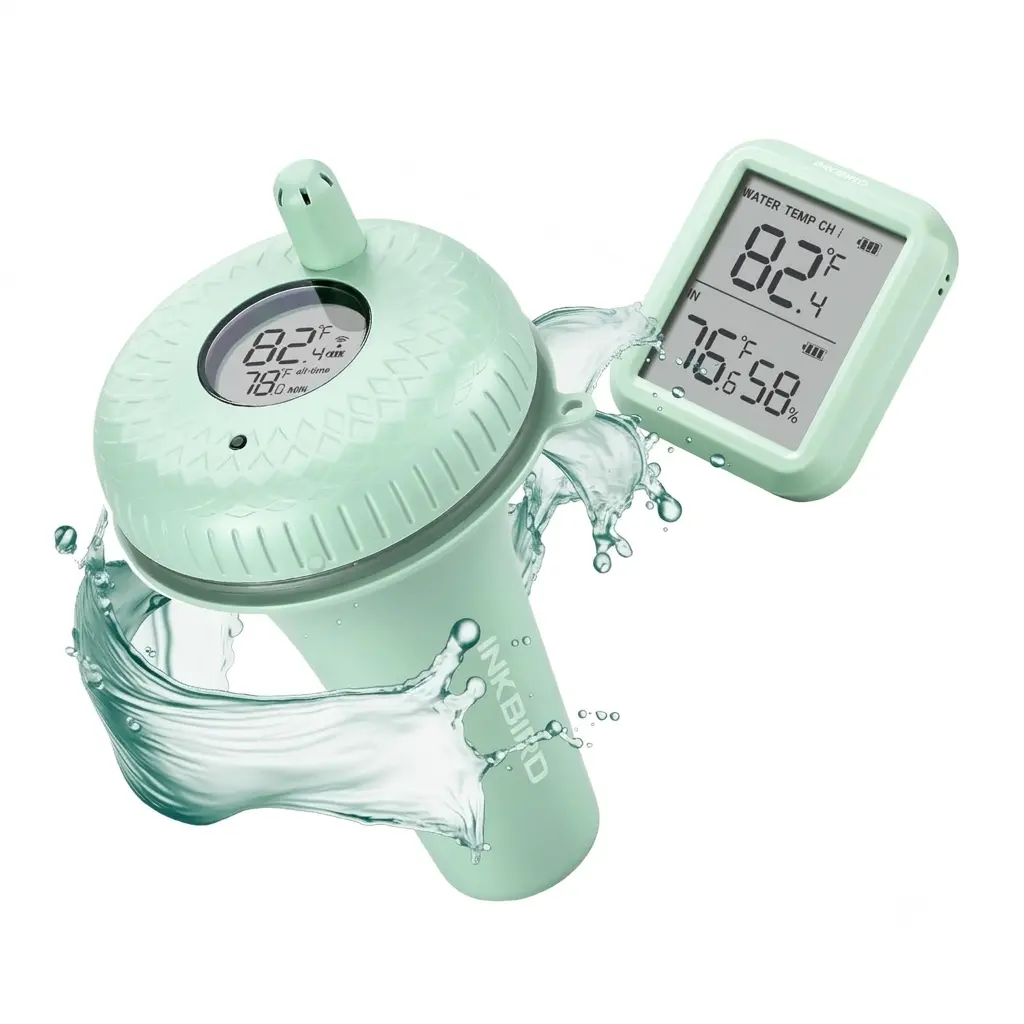 Wireless Digital Pool Thermometer Floating Easy Read, with Indoor Temperature Humidity Monitor for Swimming Pools Hot Tubs Ponds Aquariums TiktokShopSpringGlowUp, Waterproof Pool Accessories