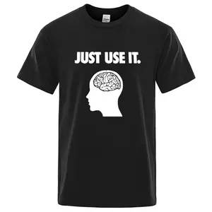 Just Use It Brain Meme T-Shirt | Viral Dank Memes Graphic Tee, Shortsleeve, Casual