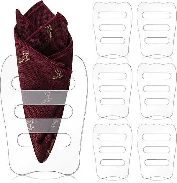 Clear Invisible Pocket Square Holder for Men Black Pocket Square Organizer Tux Accessories for Men Vests