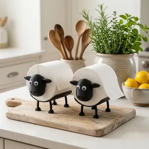 2026 Must-Have 2PC 3D Printed Funny Sheep Tissue Roll Holder – Cute Kitchen & Bathroom Paper Holder, Trendy Home Decor Essentials