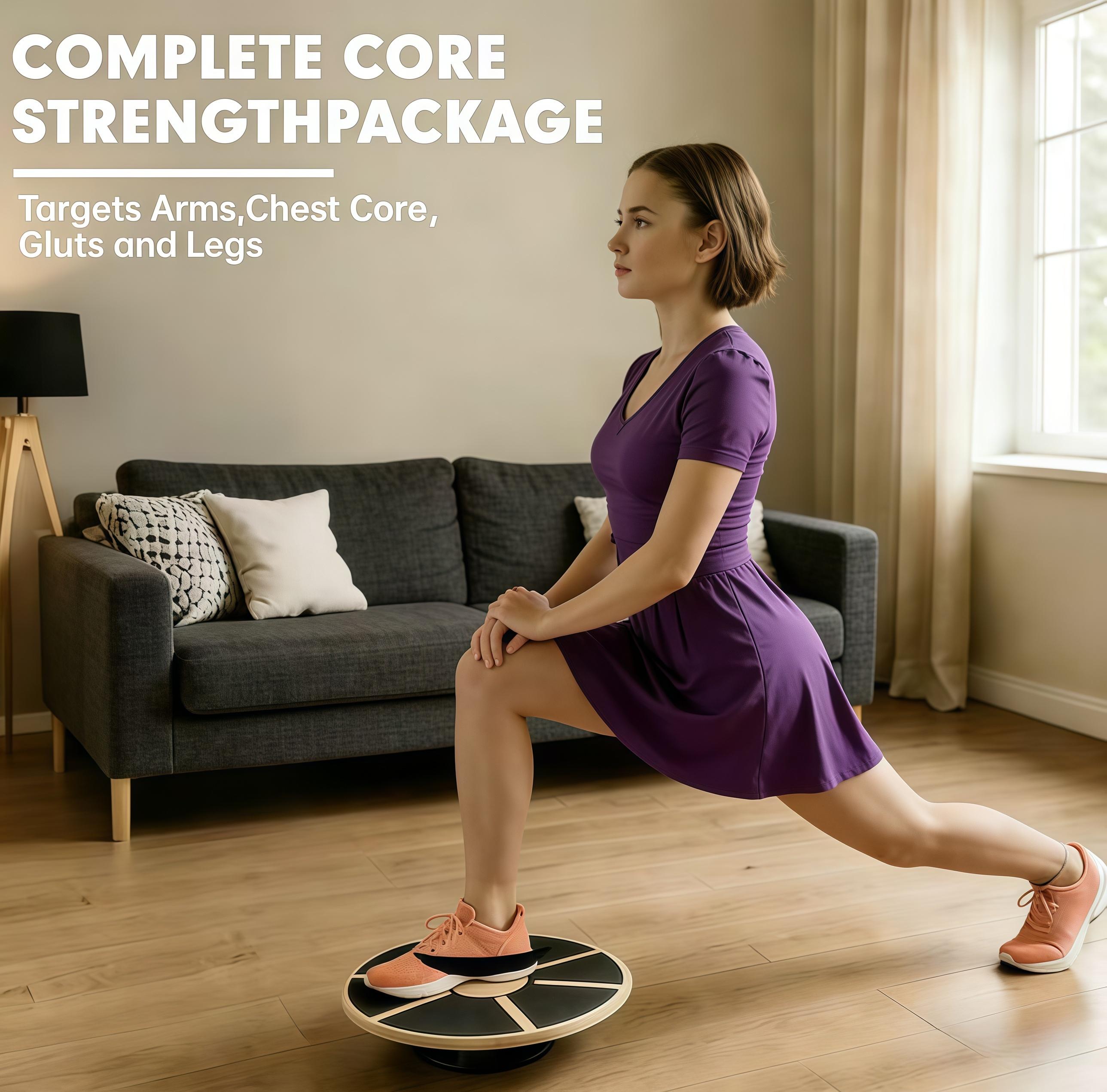 Versatile Wooden Wobble Balance Board, Balance Trainer for Mobility Training, Standing Desk, Core Training, Exercise Balance Stability Trainer