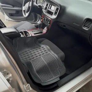 BDK ProLiner Floor Mats for Cars Trucks SUV, 3-Piece All-Weather Car Mats with Universal Fit Design, Durable Car Floor Mats with Capture Ridges, Waterproof Rubber Floor Mats for Cars Car Accessories Vehicle