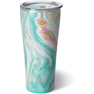Swig Life 32Oz Insulated Tumbler, Travel Coffee Tumbler with Lid, Cup Holder Friendly Travel Coffee Mug, Stainless Steel with Lid (Wanderlust)