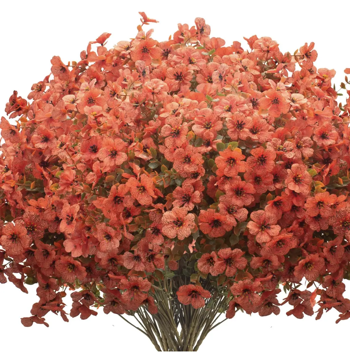 【Fall Decor】Silvanest 12/16/24 Bundles Vivid UV-Resistant Artificial Flower Bouquet, Outdoor Decor Decorative Artificial Flowers for Porch Patio Planter Window Box, Floral Arrangement DIY Decorations, Flower Basket Decor