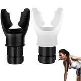 Respiratory Muscle Trainer,Exercise Trainer with Adjustable Resistance, Portable and Easy to Clean, Perfect for Fitness, Yoga, Swimming, and Outdoor Activities Black White