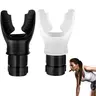 Respiratory Muscle Trainer,Exercise Trainer with Adjustable Resistance, Portable and Easy to Clean, Perfect for Fitness, Yoga, Swimming, and Outdoor Activities Black White