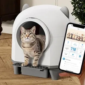 Smart Low-Noise Auto-Cleaning Litter Box 80L Self Cleaning Cat LitterBox APP-Controlled with 10 Smart Sensors, SafetyProtection,Easy Maintenance, Easy Setup & Clean