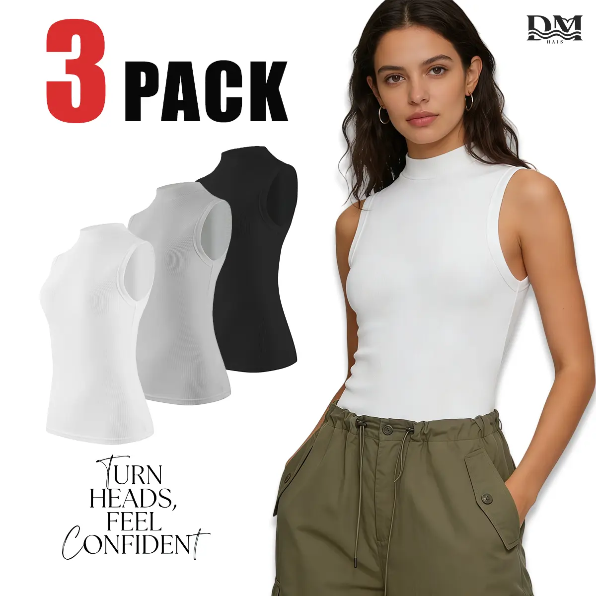 high neck top styling - TikTok Shop
