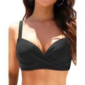 Aqua Eve Women Underwire Bikini Top - Push Up Swim Top Only Bra Padded Swimsuit Tops Bathing Suit Tops