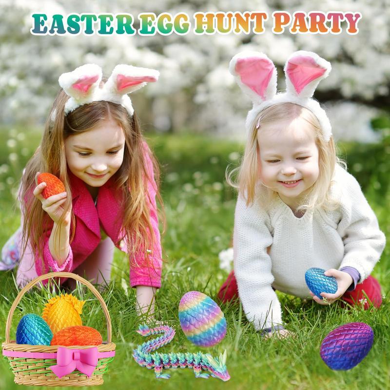 8" 3D Printed Dragon Eggs, Easter Basket Stuffers for Kids and Teens, Unique Easter  Decor for Children, Mysterious Dragon  Gifts for Boys & Girls