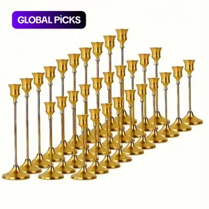 Romantic Metal Candle Holder Set, Decorative Table Centerpieces for Home, Hotel, Wedding and Birthday Parties, No Candles Included, Festive Interior Decoration, Candle Stand