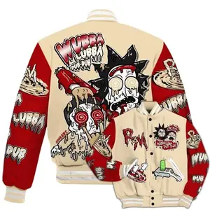 Rick and Rickandmorty Varsity Baseball jacket, Baseball Varsity Jacket, Sporty Streetwear Look, Everyday Casual Jacket