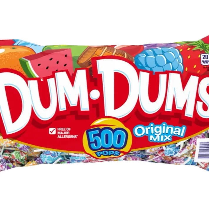 Dum-Dums Original Mix Pops 500 Pieces Free of Major Allergens Assorted Flavors Fun Snack Pack Dum-Dums Original Mix Pops 500 Pieces Free of Major Allergens Assorted Flavors Fun Snack Pack