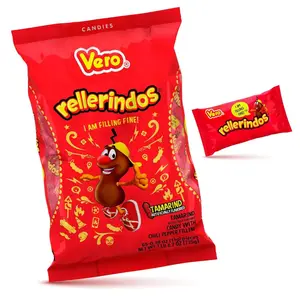 Vero Rellerindos Tamarind Flavor Hard Candy 65 Units Authentic Mexican Candy Individually Wrapped Perfect for Parties Piñatas & Snacks Spicy