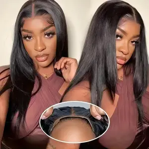 Wear And Go Straight Glueless Wig Human Hair 9X6 Lace Closure Wigs Smooth 5X5 Easy To Wear No Glue Lace Front Human Hair Wigs Natural Hairline Pre Cut Pre Plucked For Women TikTokShopBlackFriday