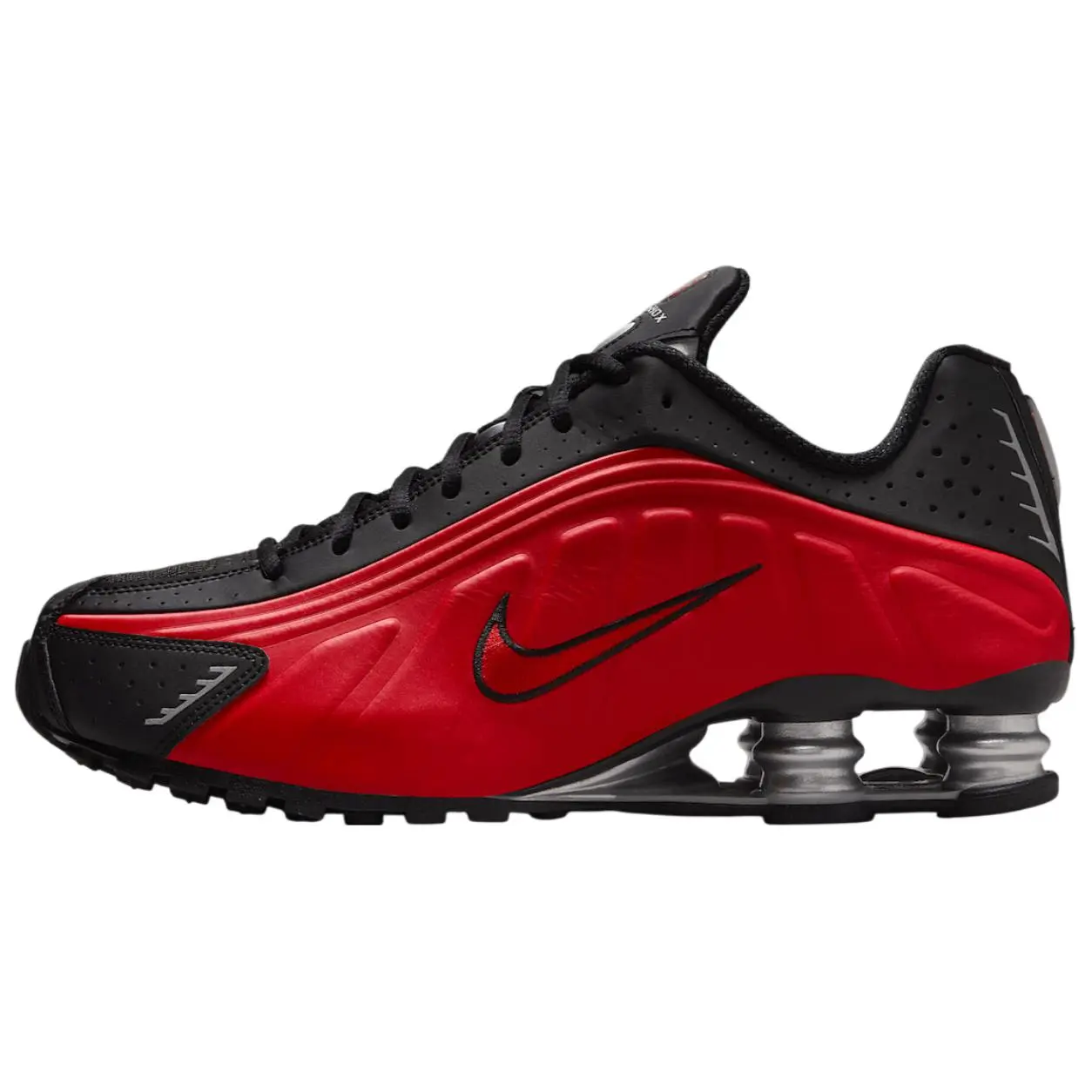 Nike Shox R4 'University Red Black' Men's Sports Running Shoes, Running Walking Sneakers, Trainer Runner Shoe for Gym & Everyday Use, Workout Sneakers, Shoe For Runners