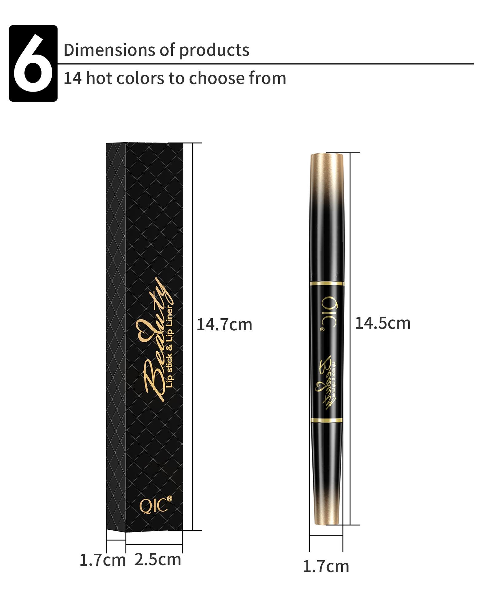 2-in-1 Matte Lipstick & Lip Liner Pen, Creamy Smooth Texture with High Pigment, Lip Duo for Defined Lips and Full Color, for Daily Wear and Parties