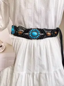 Women's Bohemian Butterfly Belt, Handmade Woven Decorative Waist Chain, Ethnic Vintage Style, Unique Design for Daily Wear