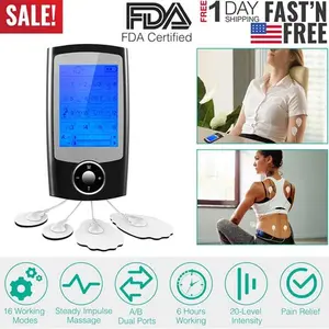 Rechargeable Impulse Body Massager, 16 Modes, Dual Output, 6 Hours Long Use, Portable Daily Body Relax Accessory-1675