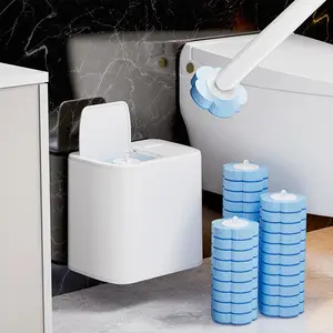 Automatic Flip Lid Disposable Toilet Brush Household Throwable Toilet Brush Bathroom Cleaning Toilet Brush Set