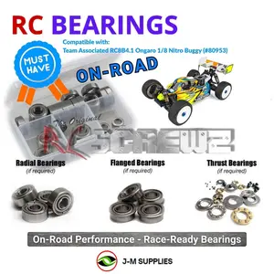 RCScrewZ Metal Shielded Bearing Kit asc149b for Team Associated RC8B4.1 Ongaro Team Kit 1/8 Nitro 4WD Off-Road Buggy (#80953) | RCX