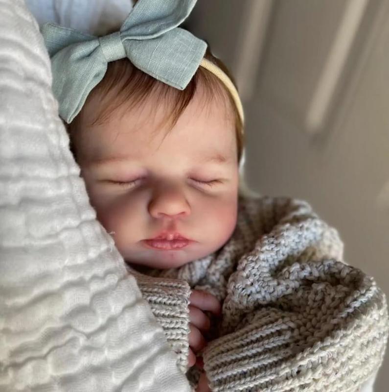 Reborn Baby Dolls Full Body Vinyl Girl 20 Inch Realistic Newborn Baby Dolls Anatomically Correct Real Looking Baby Doll with Rooted Hair