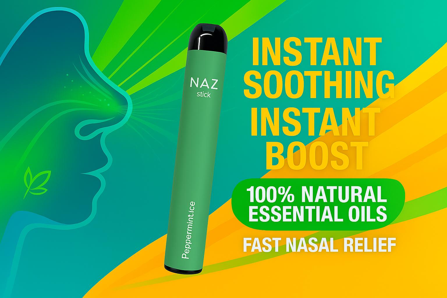 NAZ Electric Nasal Inhaler Stick - Portable Essential Oil Aromatherapy Vaporizer for Sinus Relief Congestion Energy Boost Non-Medicated Cool Refreshing 3-Pack Mixed Fruit Flavors Natural Menthol Peppermint Camphor Relax Healthcare