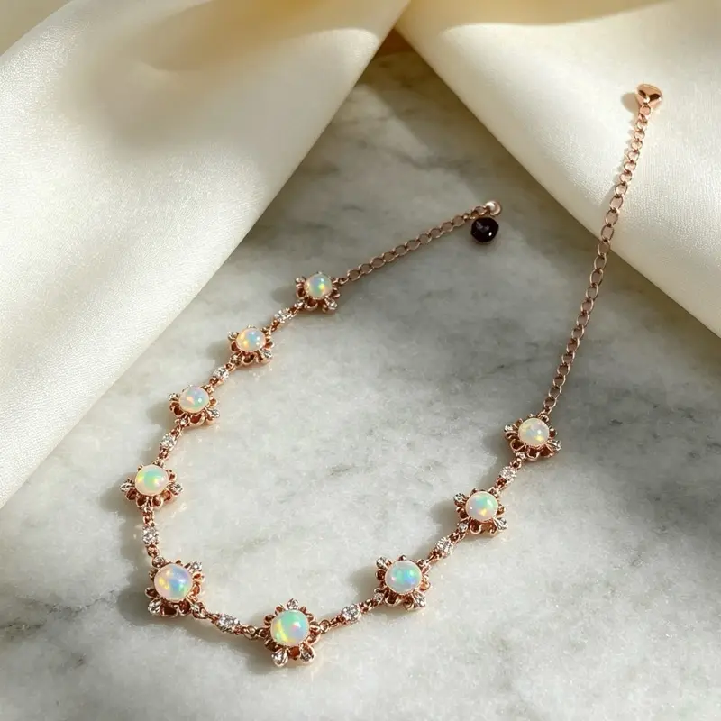 <PingEast Jewelry> Opal Bracelet Collection | 925 Silver | Australian Opal | Colorful Shine