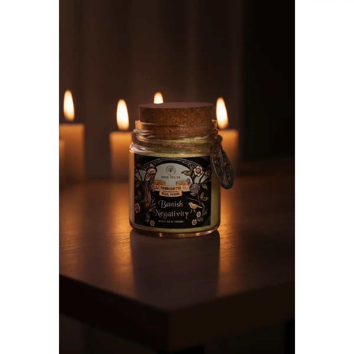 Banish Negativity Ritual Spell Powder Jar (3.5 oz) Aroma Scented Floral Aroma Blend Scented