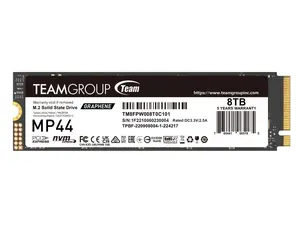 Team Group MP44 M.2 2280 8TB PCIe 4.0 x4 with NVMe Laptop & Desktop & NUC & NAS Internal Solid State Drive (SSD), (R/W Speed up to 7,400/6,000MB/s) TM8FPW008T0C101