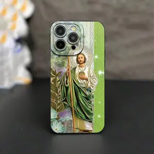 Jesus Pattern Phone Case, Anti-drop Cellphone Protective Case, Total Protective Shockproof Mobile Phone Cover for iPhone 16 15 14 13 12 11 Plus/Pro/Pro Max