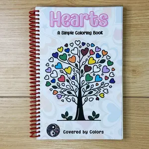 Hearts Bold and Simple Coloring Activity Book Covered by Colors easy coloring