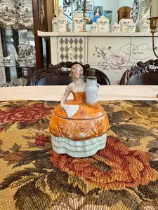 Vintage porcelain figural perfume bottle