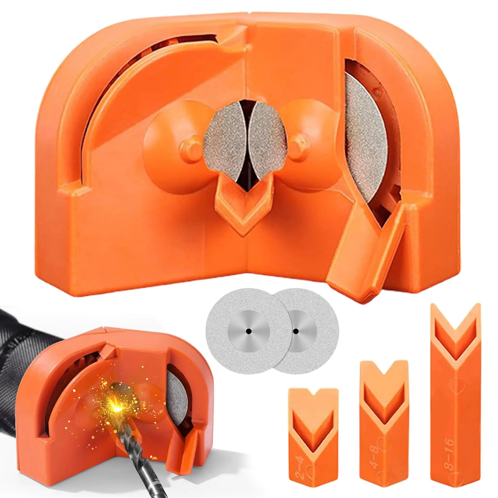 Portable Electric Drill-Powered Drill Bit Sharpener Tool Set, Concrete Drill Bit, Multifunctional for Home & Office Use, Fits All Bits (5/64''-5/8''), Tools,Power Tool Accessories, Home Improvement Accessory (No Battery Needed)