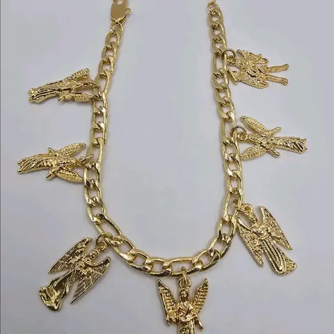 ANGELS bracelet gold plated 6 to 8 inches fashion style have name on each angels back