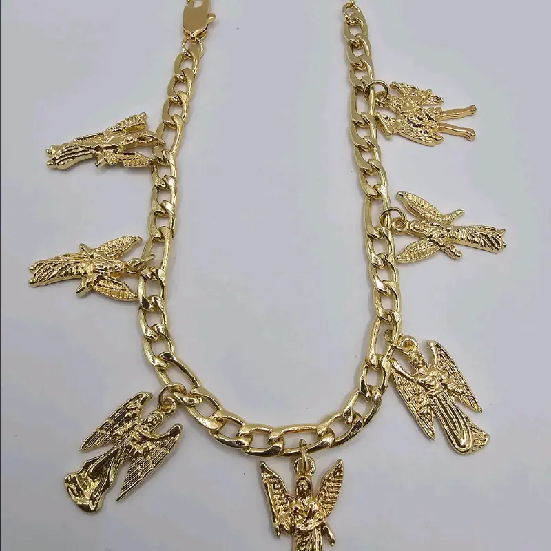 ANGELS bracelet gold plated 6 to 8 inches fashion style have name on each angels back